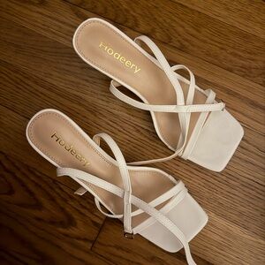 Women's White Strappy Sandals